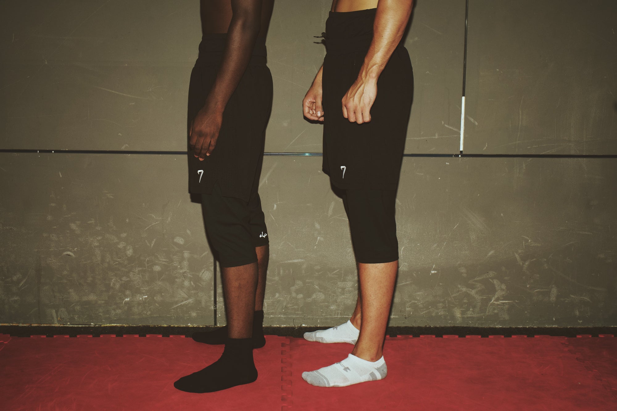 Athlete training outdoors in 7ayaa Performance Shorts